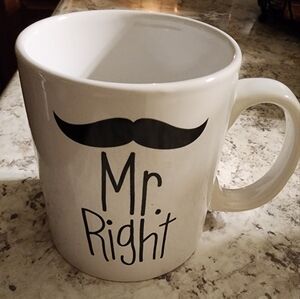 "Mr. Right" White Coffee Mug